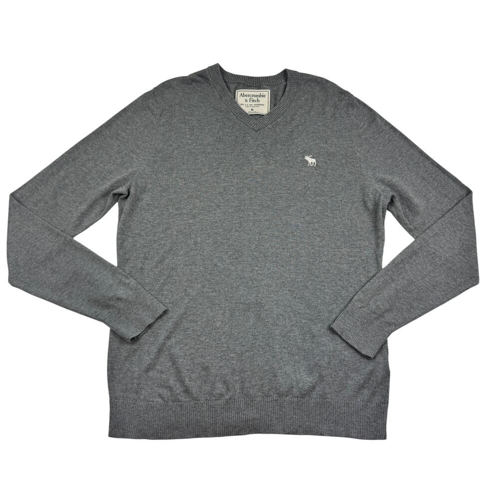 Abercrombie & Fitch V-Neck Soft Pullover Knit Sweater Men's Size XL